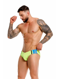 JOR Men's active and swimwear 2384 Wind Swim Briefs Color Green thumbnail 4