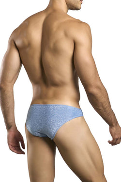 JUSTIN+SIMON Men's Underwear XSJ01 Classic Bikini Color Lurex Blue thumbnail 3