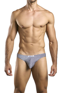 JUSTIN+SIMON Men's Underwear XSJ01 Classic Bikini Color Lurex Gray thumbnail 2