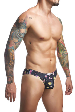 JUSTIN+SIMON Men's Underwear XSJ01 Classic Bikini Color Psycodelic thumbnail 4