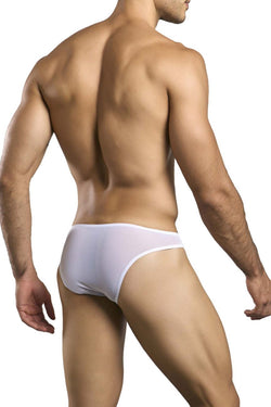 JUSTIN+SIMON Men's Underwear XSJ01 Classic Bikini Color White Mesh thumbnail 3