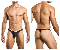JUSTIN+SIMON Men's Underwear XSJ03 Classic Thongs Color Black thumbnail 1