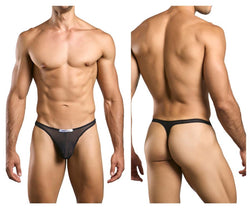 JUSTIN+SIMON Men's Underwear XSJ03 Classic Thongs Color Black Mesh thumbnail 1