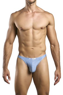 JUSTIN+SIMON Men's Underwear XSJ03 Classic Thongs Color Lurex Blue thumbnail 2