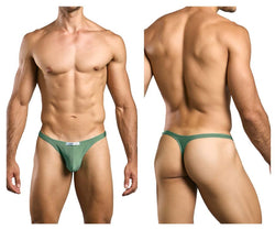 JUSTIN+SIMON Men's Underwear XSJ03 Classic Thongs Color New Green thumbnail 1