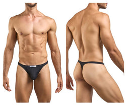 JUSTIN+SIMON Men's Underwear XSJ03 Classic Thongs Color Peach Black thumbnail 1