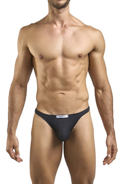 JUSTIN+SIMON Men's Underwear XSJ03 Classic Thongs Color Peach Black thumbnail 2