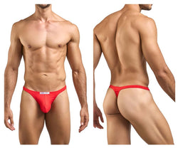 JUSTIN+SIMON Men's Underwear XSJ03 Classic Thongs Color Peach Red thumbnail 1
