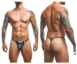 JUSTIN+SIMON Men's Underwear XSJ03 Classic Thongs Color Psycodelic thumbnail 1
