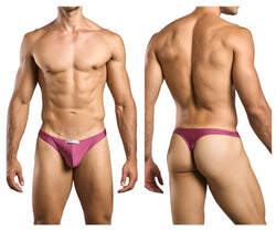 JUSTIN+SIMON Men's Underwear XSJ03 Classic Thongs Color Wine thumbnail 1
