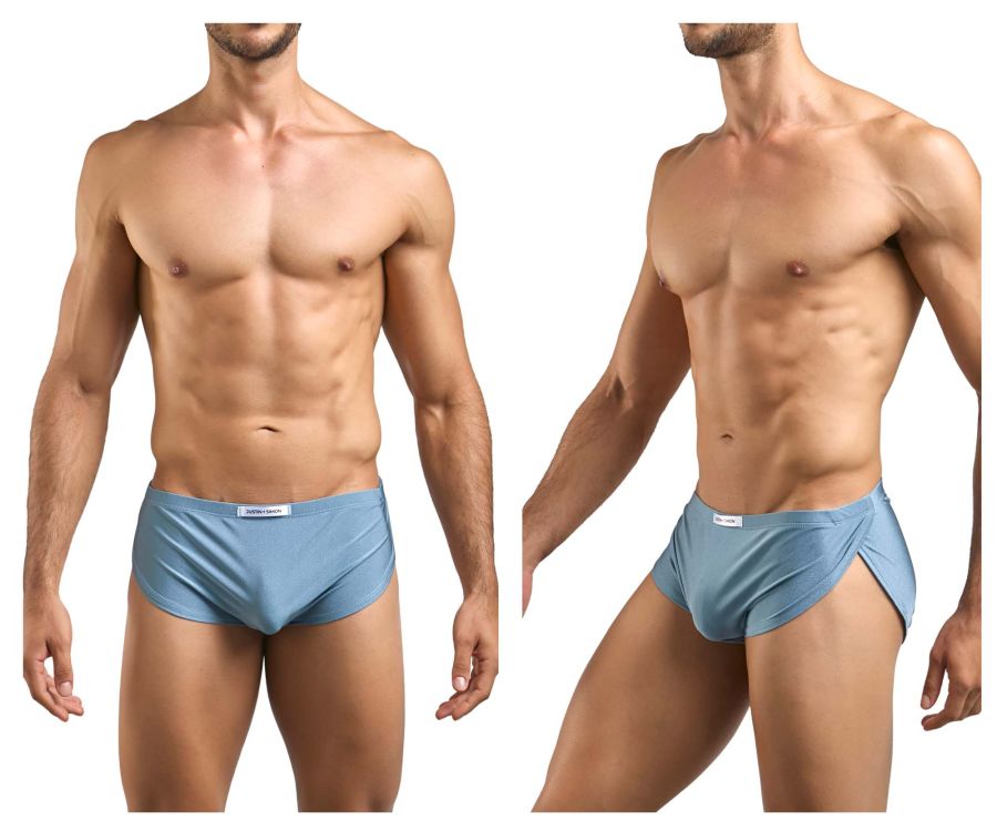 JUSTIN+SIMON Men's Underwear XSJ09 Running Shorts Color Metal Green