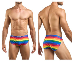 JUSTIN+SIMON Men's Underwear XSJ09 Running Shorts Color Pride Flag thumbnail 1
