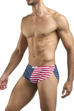 JUSTIN+SIMON Men's Underwear XSJ09 Running Shorts Color USA Flag thumbnail 4