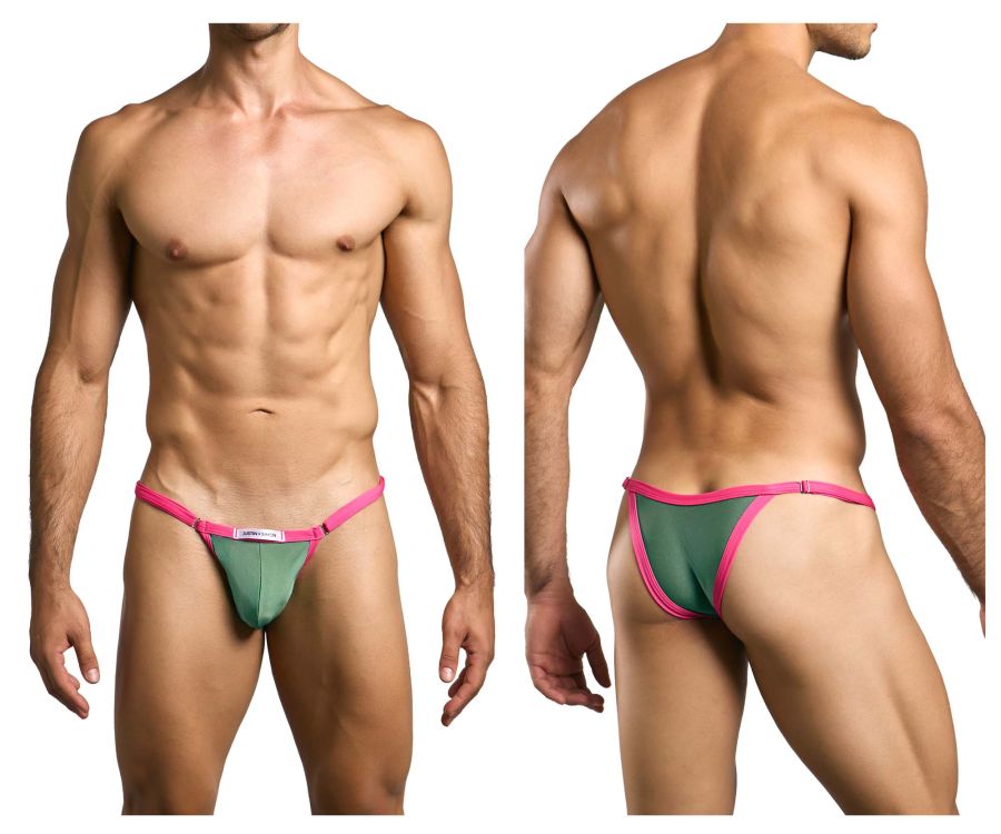 JUSTIN+SIMON Men's Underwear XSJ12 Bikini Color New Green