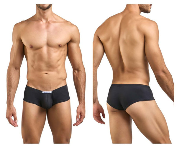 JUSTIN+SIMON Men's Underwear XSJ13 Cheeky Bulge Boxer Color Peach Black