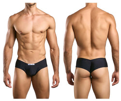 JUSTIN+SIMON Men's Underwear XSJ22 Cheek Briefs Color Black thumbnail 1