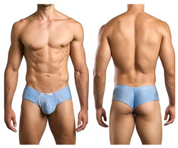 JUSTIN+SIMON Men's Underwear XSJ22 Cheek Briefs Color Lurex Blue thumbnail 1