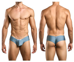 JUSTIN+SIMON Men's Underwear XSJ22 Cheek Briefs Color Metal Green thumbnail 1