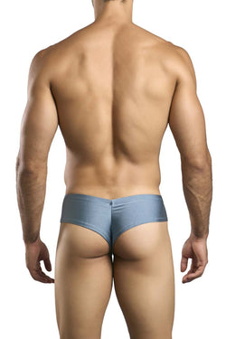 JUSTIN+SIMON Men's Underwear XSJ22 Cheek Briefs Color Metal Green thumbnail 3