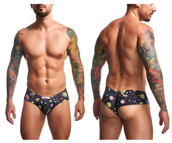 JUSTIN+SIMON Men's Underwear XSJ22 Cheek Briefs Color Psycodelic thumbnail 1