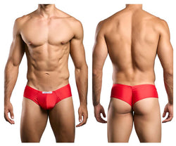 JUSTIN+SIMON Men's Underwear XSJ22 Cheek Briefs Color Red thumbnail 1