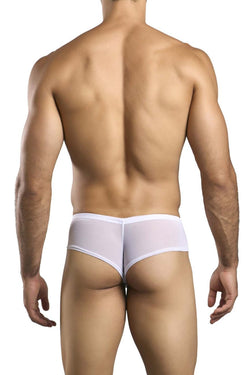 JUSTIN+SIMON Men's Underwear XSJ22 Cheek Briefs Color White Mesh thumbnail 3