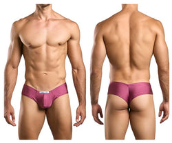 JUSTIN+SIMON Men's Underwear XSJ22 Cheek Briefs Color Wine thumbnail 1