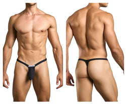 JUSTIN+SIMON Men's Underwear XSJBU02 Bulge Thongs Color Black thumbnail 1