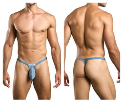 JUSTIN+SIMON Men's Underwear XSJBU02 Bulge Thongs Color Metal Green thumbnail 1