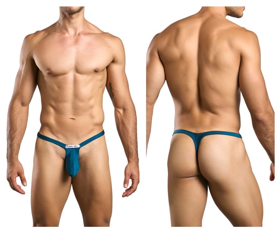 JUSTIN+SIMON Men's Underwear XSJBU02 Bulge Thongs Color Opal Green