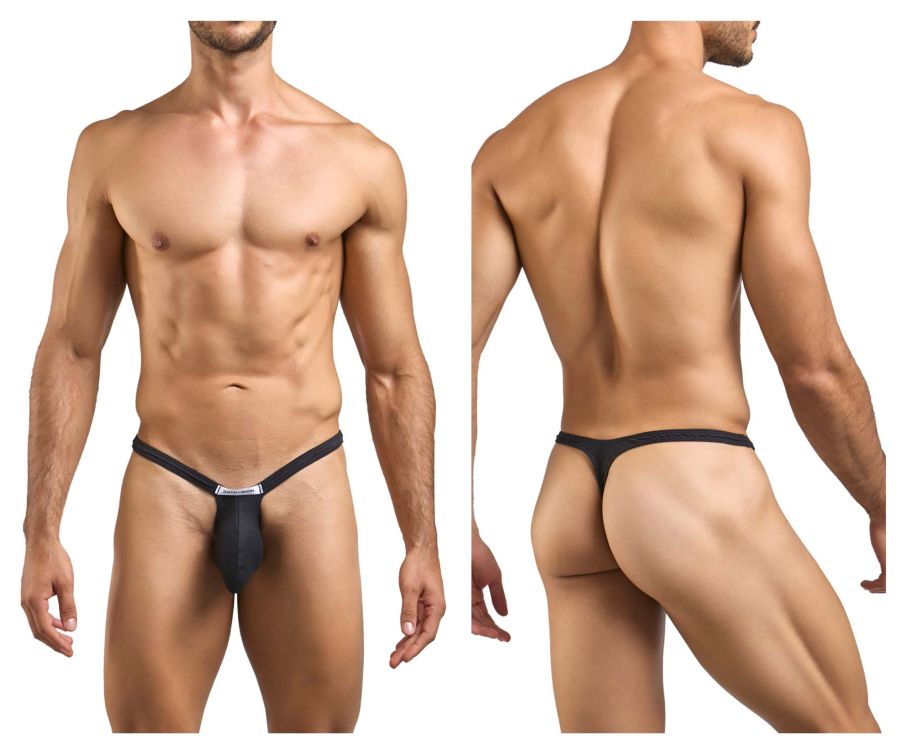 JUSTIN+SIMON Men's Underwear XSJBU02 Bulge Thongs Color Peach Black