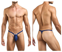 JUSTIN+SIMON Men's Underwear XSJBU02 Bulge Thongs Color Peach Navy thumbnail 1