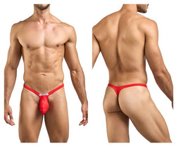 JUSTIN+SIMON Men's Underwear XSJBU02 Bulge Thongs Color Peach Red thumbnail 1