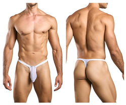 JUSTIN+SIMON Men's Underwear XSJBU02 Bulge Thongs Color White Mesh thumbnail 1