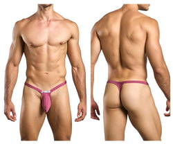 JUSTIN+SIMON Men's Underwear XSJBU02 Bulge Thongs Color Wine thumbnail 1