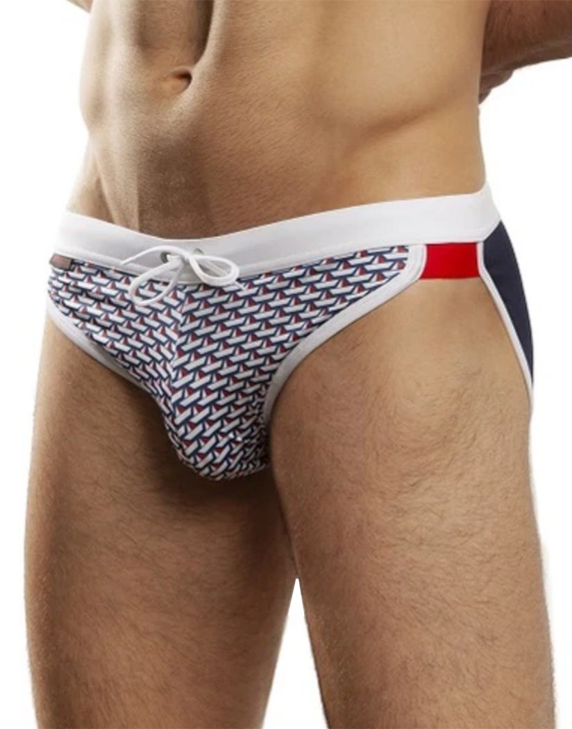 Jack Adams Navy Sport 1" Swim Brief