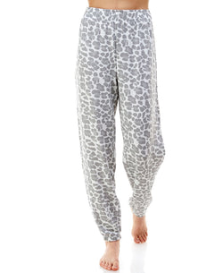 Jaclyn Intimates Butter Knit Printed Loungewear Jogger Pants Amur Leopa thumbnail 1