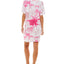 Jaclyn Intimates Super-soft Short Sleeve Sleep Shirt Daydream Tie Dye White