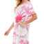 Jaclyn Intimates Super-soft Short Sleeve Sleep Shirt Daydream Tie Dye White