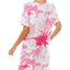 Jaclyn Intimates Super-soft Short Sleeve Sleep Shirt Daydream Tie Dye White