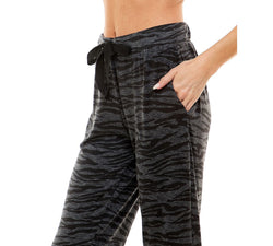Jaclyn Intimates Whisper Luxe Jogger Pajama Pants Striped Grey thumbnail 2