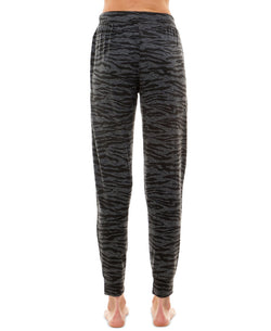 Jaclyn Intimates Whisper Luxe Jogger Pajama Pants Striped Grey thumbnail 4