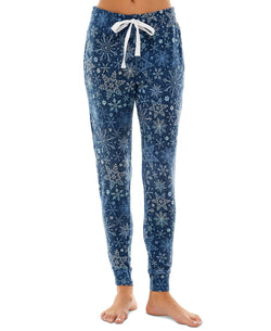 Jaclyn Intimates Whisper Luxe Lounge Jogger Pants Dip Dye Blue thumbnail 1