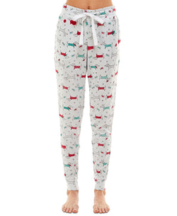 Jaclyn Intimates Whisper Luxe Lounge Jogger Pants Holiday Blue thumbnail 1