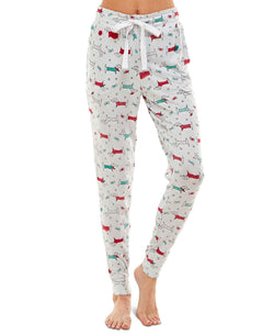 Jaclyn Intimates Whisper Luxe Lounge Jogger Pants Holiday Blue thumbnail 2