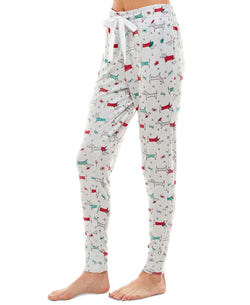 Jaclyn Intimates Whisper Luxe Lounge Jogger Pants Holiday Blue thumbnail 3