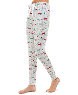 Jaclyn Intimates Whisper Luxe Lounge Jogger Pants Holiday Blue thumbnail 4