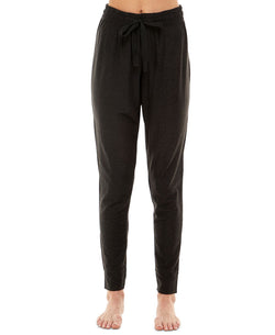 Jaclyn Intimates Yummy Jogger Pajama Pants Black Print thumbnail 1
