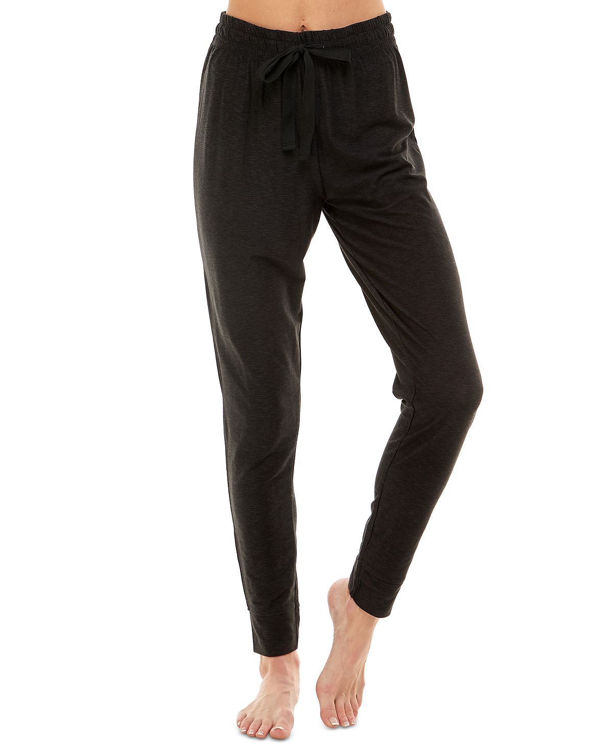 Jaclyn Intimates Yummy Jogger Pajama Pants Black Print
