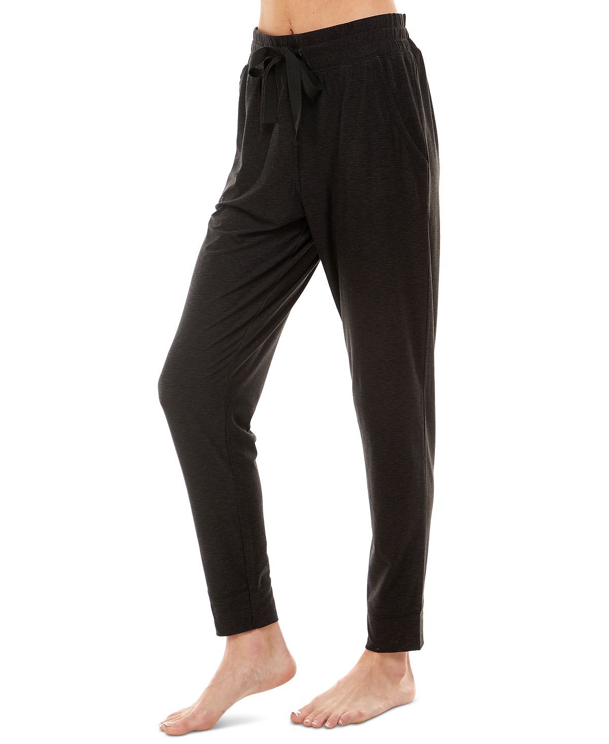 Jaclyn Intimates Yummy Jogger Pajama Pants Black Print